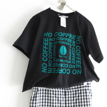 送料込 匿名配送 新品 タグ付き　MUVEIL NO COFFEE　ミュベール　ノーコーヒー　コラボ　Tシャツ　クロ　Sサイズ_画像7