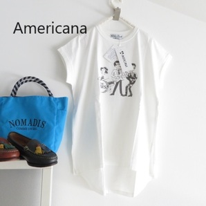 送料込 匿名配送 新品 Americana アメリカーナ 15周年限定 Tシャツ ロング丈 ドルマン の画像1