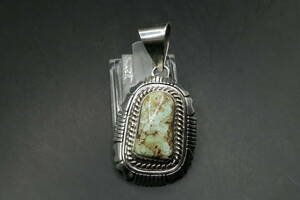  beautiful goods Navajo T.ETSITTY stamp turquoise necklace top pendant 