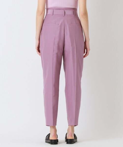 新品 定価4.7万 EPOCA コットンナイロンテーパードパンツ 40 ライラック 紫 _サムネイル画像4