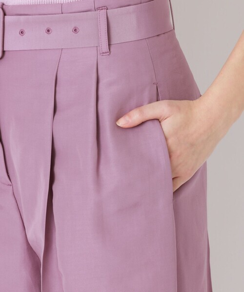 新品 定価4.7万 EPOCA コットンナイロンテーパードパンツ 40 ライラック 紫 _サムネイル画像3