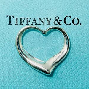 ティファニー 特大 オープンハート XL ネックレストップ シルバー オールドタイプ TIFFANY&Co.★798