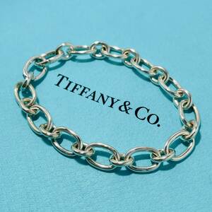 希少 ティファニー オーバル リンク クラスプ ブレスレット シルバー TIFFANY&Co.★740