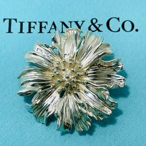 希少 美品 ティファニー フラワー ブローチ シルバー TIFFANY&Co.★859