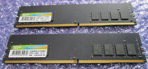 【中古】シリコンパワー SP008GBLFU240B02 DDR4-2400 CL17 8GB*2枚（計16GB）