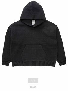 VISVIM AMPLUS SB KNIT HOODIE P.O. Size 3 Black ヴィズヴィム ビズビム アンプラス SB ニット フーディ