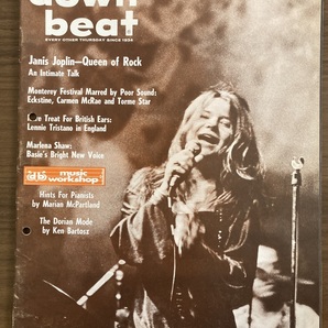 洋雑誌 down beat November 14, 1968 ジャニス・ジョプリン マリーナ・ショウ モントレー・フェスティバル ほか の画像1