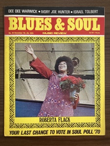 洋雑誌　BLUES & SOUL　December 18-30, 1970 No.49　ロバータ・フラック　ディー・ディー・ワーウィック　UKチャート ほか　