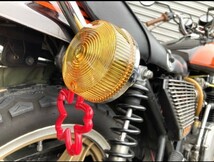 ヤレ風色抜けオレンジ クリアーウインカーレンズ 750SS z2 z1 kz900 750rs z750t z750f d1 900rs 当時物 旧車 昭和 ヨシムラ vm29 ハヤシ_画像7