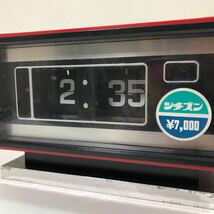 CITIZEN シチズン パタパタ時計 電池式 アラーム故障 レッドカラー 置時計 昭和レトロ アンティーク 動作確認済_画像6