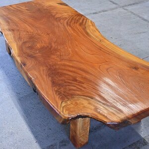  zelkova material one sheets board low table center table purity low coffee desk working bench natural tree old Japanese-style house retro ... Vintage zelkova keyaki