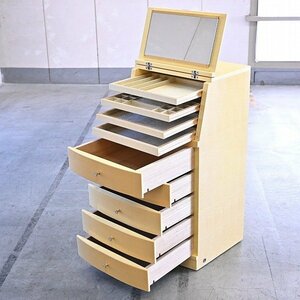  top class pine .280 ten thousand [EMMILE JEWELRY BOX/emi-rujue Reebok s] maple material storage key attaching cabinet chest 