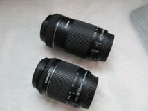 中古良品　キャノン CANON EF-S18-55㎜F3.5-5.6 IS STM＋ EF-S55-250mm F4-5.6 IS STM、_画像1