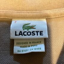 LACOSTE ラコステ 半袖ポロシャツ サイズ7 薄茶色_画像4