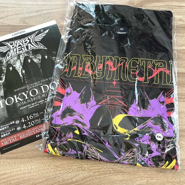 ミニポスターおまけ付き XXLサイズ 新品未開封品 BABYMETAL COLORFUL FOXES TEE Tシャツ ベビーメタル MOMOMETAL生誕祭 LEGEND-MM 横浜