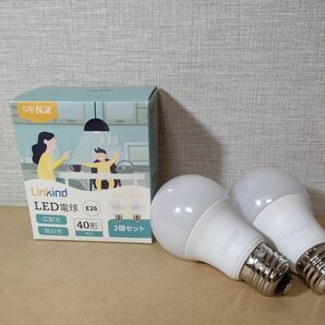 Linkind LED電球 口金直径E17 40形相当（4.2W） 485lm 昼白色広配光 密閉形器具対応 長寿命40000時間