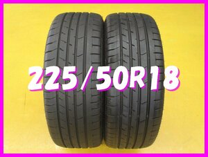 ◆送料無料 B1s◆　9分山　225/50R18　95V　グッドイヤー　EAGLE RVFECO　夏２本　※2022年製