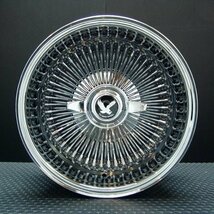 ワイヤーホイール T's WIRE 14X7J REV100SP オールクローム4本セット （ローライダー USDM インパラ キャデ タウンカー カプリス）_画像3