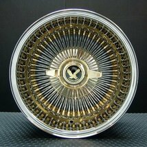 ワイヤーホイール T's WIRE 14X7J REV100SP トリプルゴールド レミントンホワイトリボンタイヤセット （ローライダー USDM）_画像5