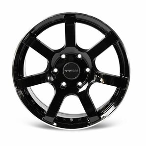 SALE ハイエース 18インチ 6穴 ホイールセット 4本 TAW Styling6 18X8.0J +37 6H139.7 グロスブラック/リムマシニングの画像3