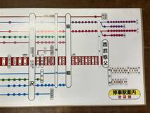 池袋線 路線図 1997年　放出品　列車内掲示用　路線図　鉄道部品　　180_画像3