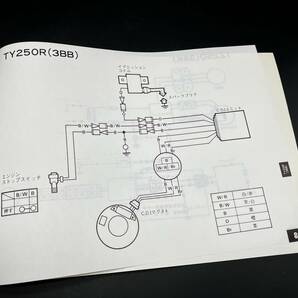 希少 ヤマハ サービスデータ  1987年 配線図 YZ250/FZ400R/FZR750/SDR/TZR125CZ150R/CJ50SR/DT200R など 243の画像8