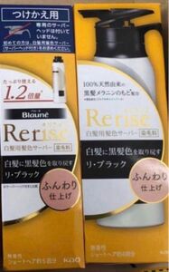 新品 花王 Rerise リライズ 白髪用 白髪染めサーバーヘッド つけかえ用 サーバー ブラック ヘアカラー ふんわり仕上げ