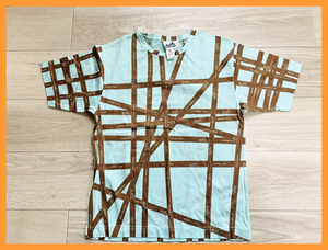 ★HERMES エルメス　リボン柄　ボルデュック　Tシャツ　半袖カットソー　M