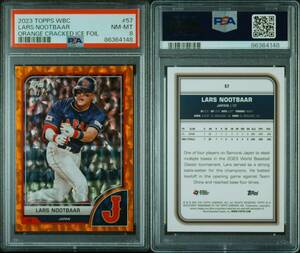 ★PSA 8 25枚限定 2023 Topps World Baseball Classic Orange Cracked Foil Lars Nootbaar 大谷 翔平 ドジャース Shohei Ohtani WBC Now