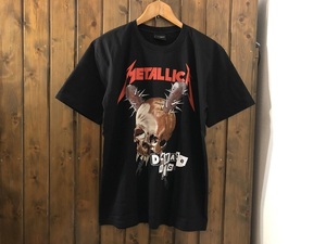 新品★メタリカ　DAMAGE INC　ジャスティンビーバー　着用　プリントTシャツ【L】★パスヘッド/へヴィメタル/ロックバンド/METALLICA