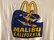 新品★マクドナルド　マリブ　カリフォルニア　染み込み　プリントTシャツ★サーフ/マック/MALIBU CALIFORNIA_画像2