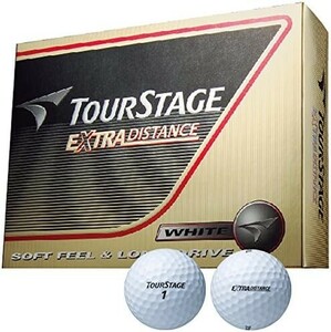 2.ブリヂストン TOURSTAGE EXTRA DISTANCE(ツアーステージ エキストラディスタンス)ボール 1ダース 12個入り (ホワイト) 新品 未使用