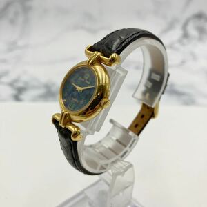 ●【売り切り】Opal Timeオパールタイム モザイクパール 腕時計 レザーベルト レディース ゴールドカラー シェル文字盤 10217