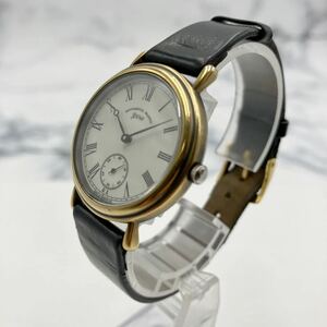 ◆【売り切り】ORIENTオリエント SENTIMENTAL GRAFFITI YOUクォーツ腕時計H93211-50CS ゴールドカラー レザーベルト スモセコ