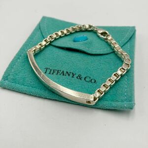 ●【売り切り】Tiffany&Co.ティファニー シルバー ブレスレット ベネチアン IDブレスレット レディース 925刻印 ブランドアクセサリー