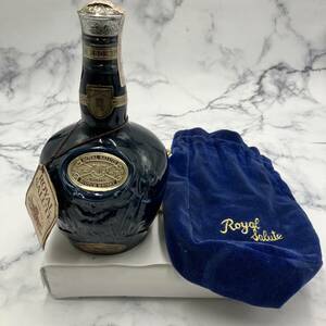 ＄【売り切り】未開栓　CHIVAS　BROTHERS　ROYAL SALUTE　ロイヤルサルート21年 スコッチウイスキー　40％ 700ml 青陶器　約1300g　