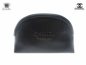 シャネル ノベルティ コスメポーチ ラウンドファスナー 2020 パフューム ブラック 箱付き CHANEL PARFUMS【New 新品】