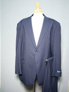 (ac) 45061-21-4L 春夏 2ツボタン スーツ キングサイズ ビッグサイズ 紺 ネイビー ストライプ メンズ ビジネス
