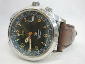 ☆SEIKO/セイコー PROSPEX Alpinist プロスペックス アルピニスト 6R35-00E0 自動巻 24石 グリーン文字盤 裏スケ 稼動品☆