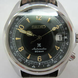 ☆SEIKO/セイコー PROSPEX Alpinist プロスペックス アルピニスト 6R35-00E0 自動巻 24石 グリーン文字盤 裏スケ 稼動品☆の画像2