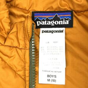 ♪patagonia パタゴニア キルトジャケット BOYS M 10サイズ アウトドアウェア 子供 オレンジ系 スポーツウエア 美品 現状品♪の画像3