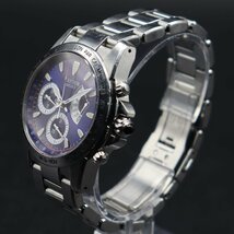 500本限定品 FIFAワールドカップ SEIKO セイコー クレドール フェニックス 4S77-00A0 自動巻 ブルー GMT レトログラード 純正ブレス メンズ_画像3