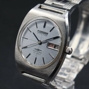 CITIZEN CUTLASS シチズン カトラス 4-260066T 自動巻き 27石 クロスライン 1968年製 英デイデイト SNAKEブレス アンティーク メンズ腕時計