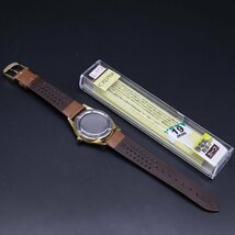 Chateau シャトー 手巻き 19石 シャチホコ ゴールドカラーケース 新品革ベルト アンティーク メンズ腕時計_画像9