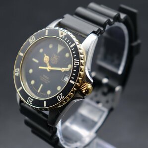 TAG HEUER タグホイヤー プロフェッショナル 1000 クォーツ 200M防水 980.020N 黒 コンビカラー デイト スイス製 ヴィンテージ メンズの画像3