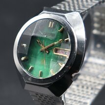 SEIKO advan セイコー アドバン 6106-7710 自動巻 25石 グリーン文字盤 9面カットガラス 1973年 諏訪 デイデイト SNAKE社製ブレス メンズ_画像1