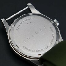 電池新品 R6.3月OH済 HAMILTON KHAKI ハミルトン カーキ 9797 クォーツ 24時表示 レッド文字盤 デイト アンティーク ボーイズ/メンズ_画像7