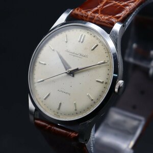 OH済 IWC SCHAFFHAUSEN オールドインター 自動巻 Cal.853 Ref.1618287 ペラトン式 筆記体ロゴ 1962年 スイス 新品革ベルト メンズ