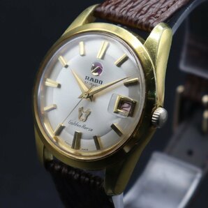 希少 57石 RADO Golden Horse ラドー ゴールデンホース Ref.11674 自動巻 赤デイト スイス ジャンク 新品ベルト アンティーク メンズ腕時計の画像1