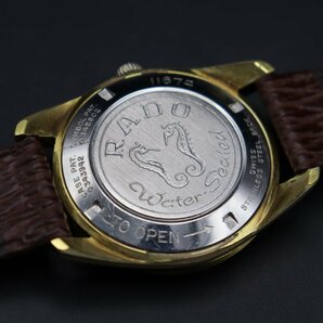 希少 57石 RADO Golden Horse ラドー ゴールデンホース Ref.11674 自動巻 赤デイト スイス ジャンク 新品ベルト アンティーク メンズ腕時計の画像7